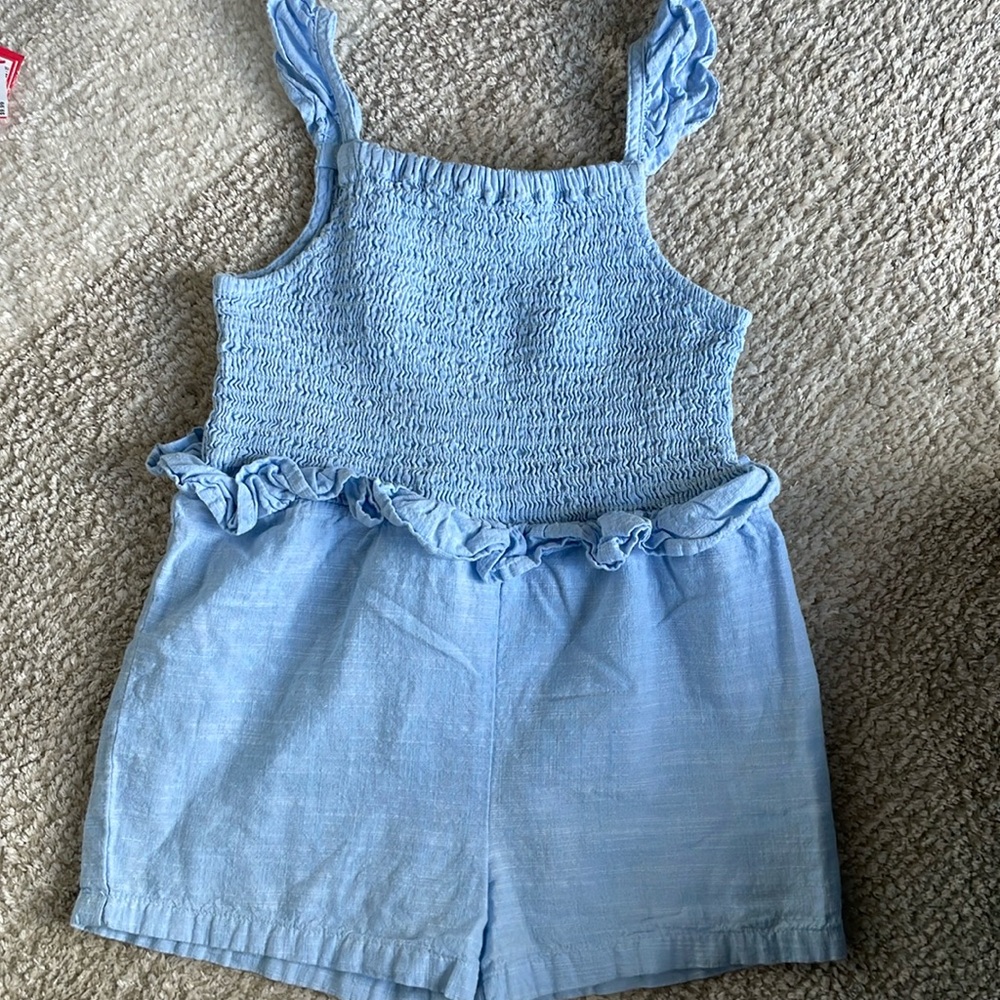 Dip 4t light blue romper with detailing